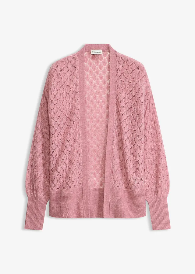 Ajour vest, Kleur: mauve