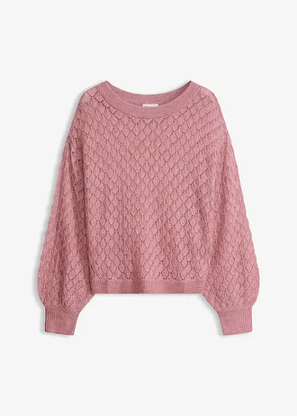 Pulover ajour • mov • magazin bonprix