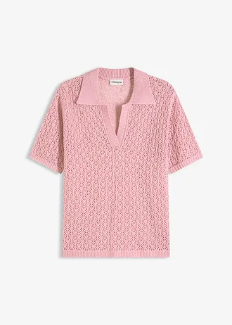 Sweter ażurowy • dymna orchidea • sklep bonprix