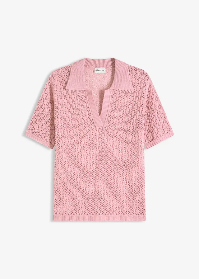 Pull ajouré • orchidée fumé • Boutique bonprix