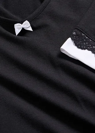 Shortama in een zachte viscosemix • zwart/wit • bonprix online shop