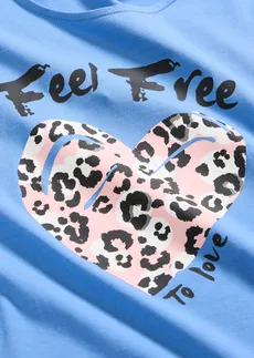 Cămașă de noapte scurtă • albastru senin imprimat • magazin bonprix