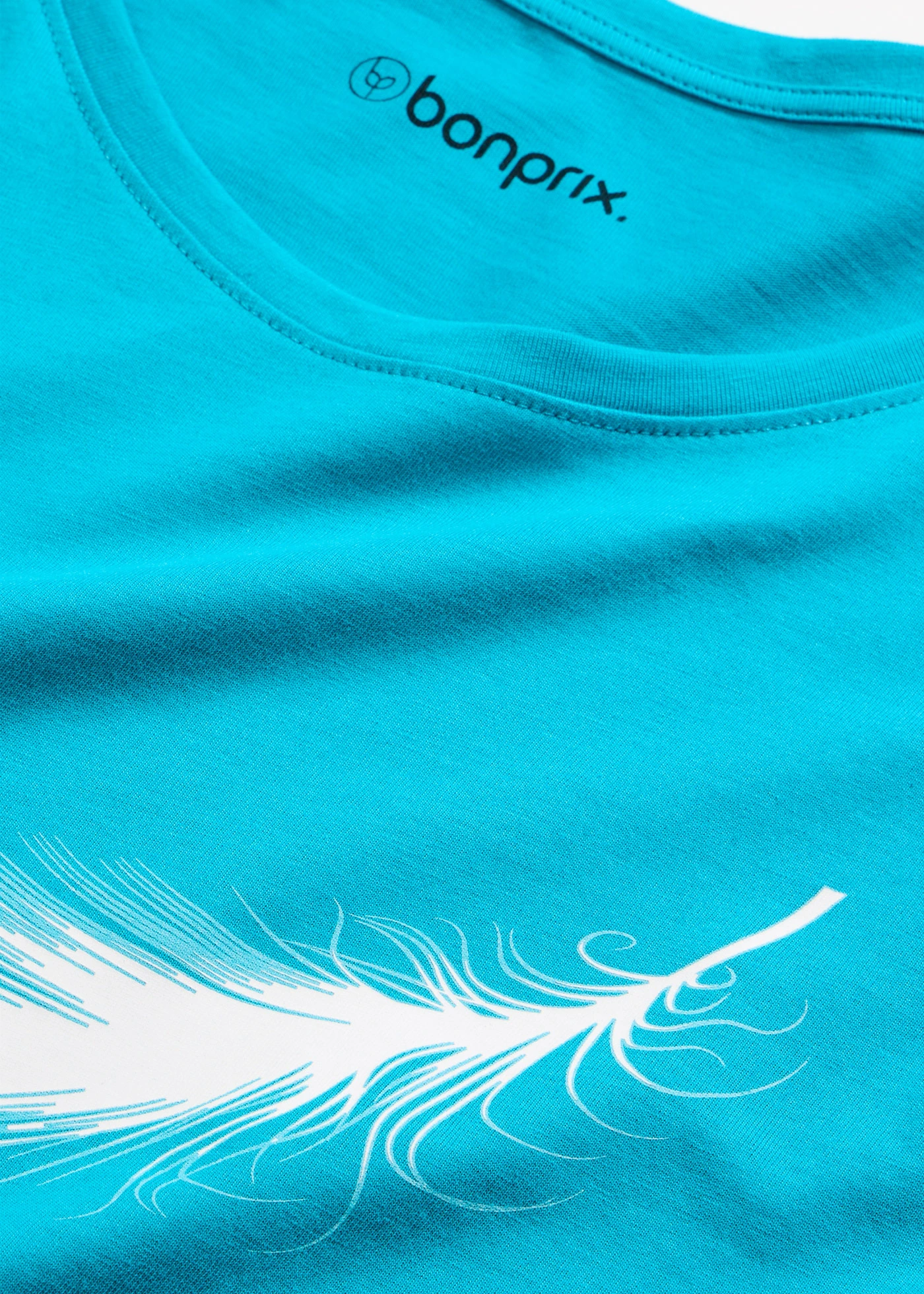 Krótka koszula nocna z czystej bawełny organicznej • zielono-niebieski • sklep bonprix