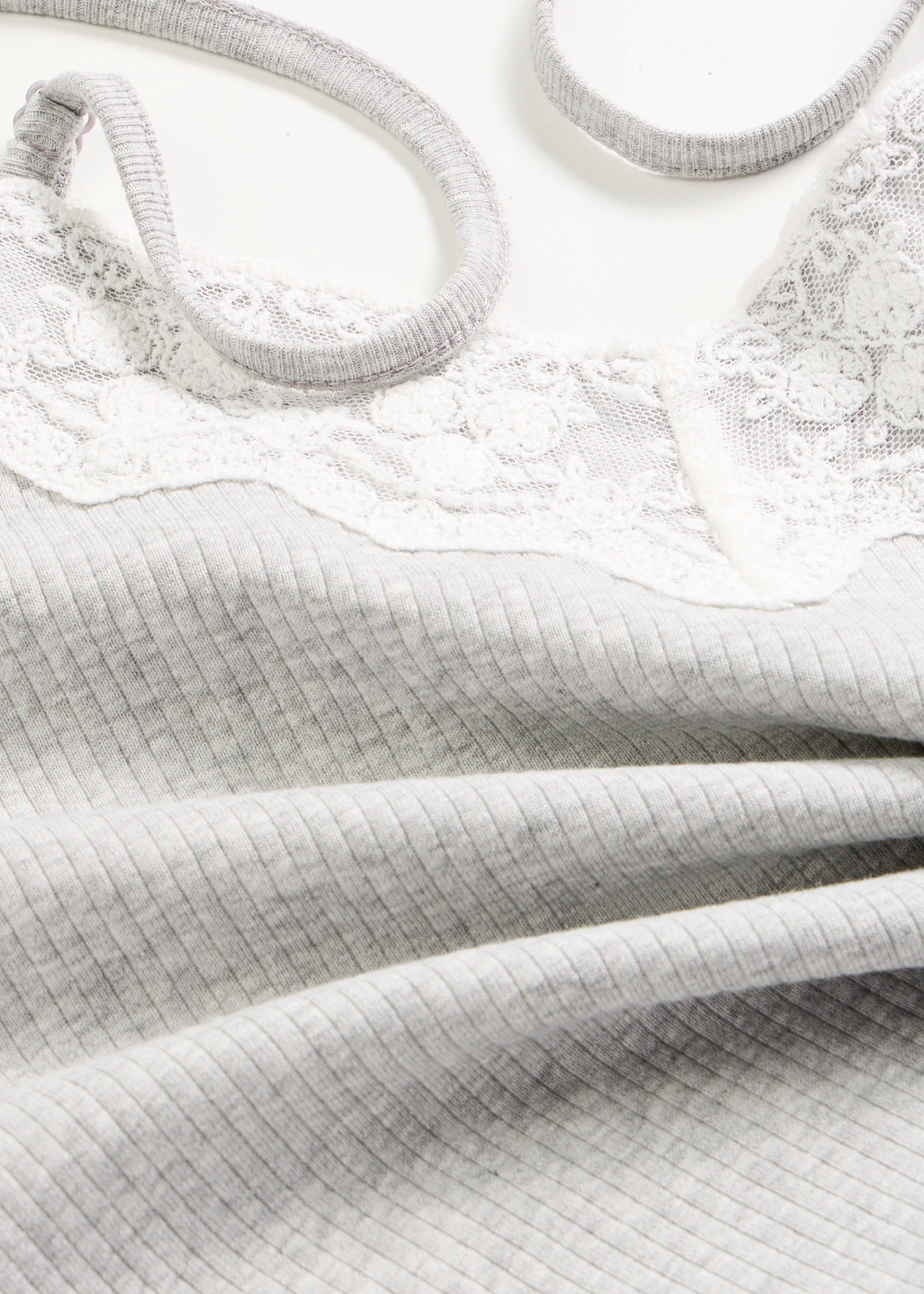 Nuisette en coton côtelé • gris clair chiné-blanc • Boutique bonprix