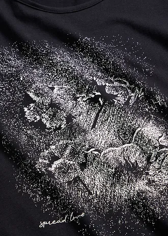 Bawełniana piżama z krótkimi spodenkami • czarny • sklep bonprix