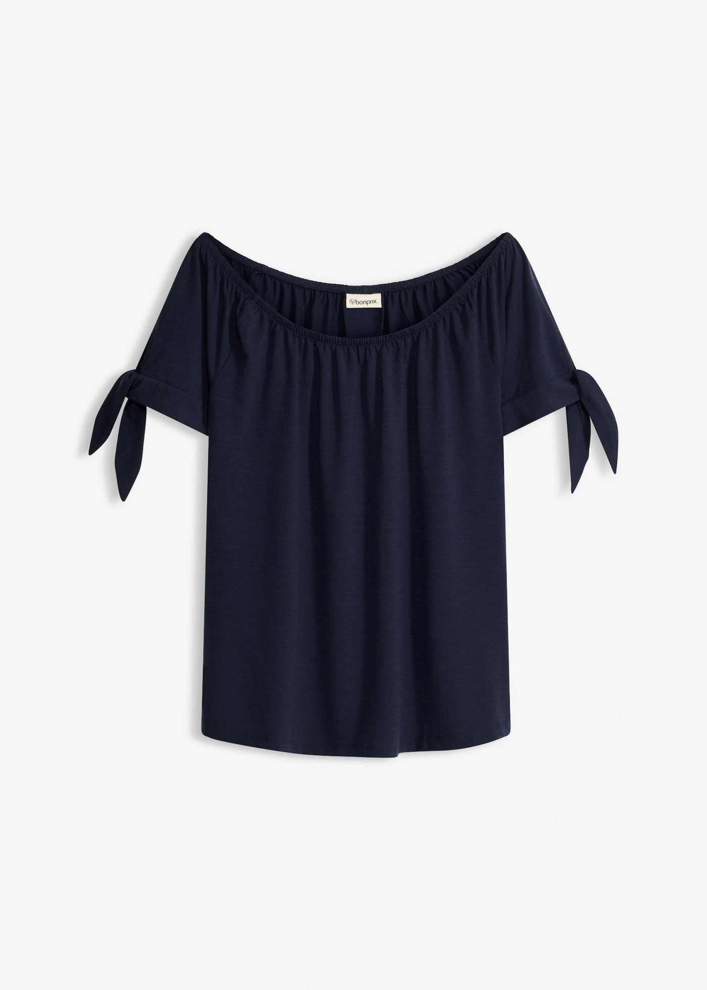 Carmen-shirt met knoopdetail • donkerblauw • bonprix online shop