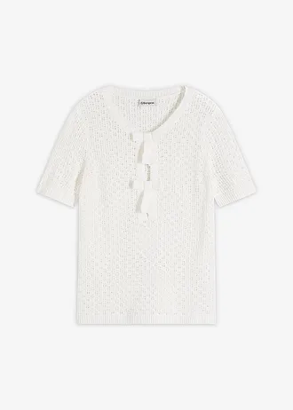 Pull ajouré • ecru • Boutique bonprix