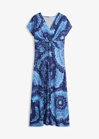 Robe longue en jersey imprimé, Couleur: bleu imprimé