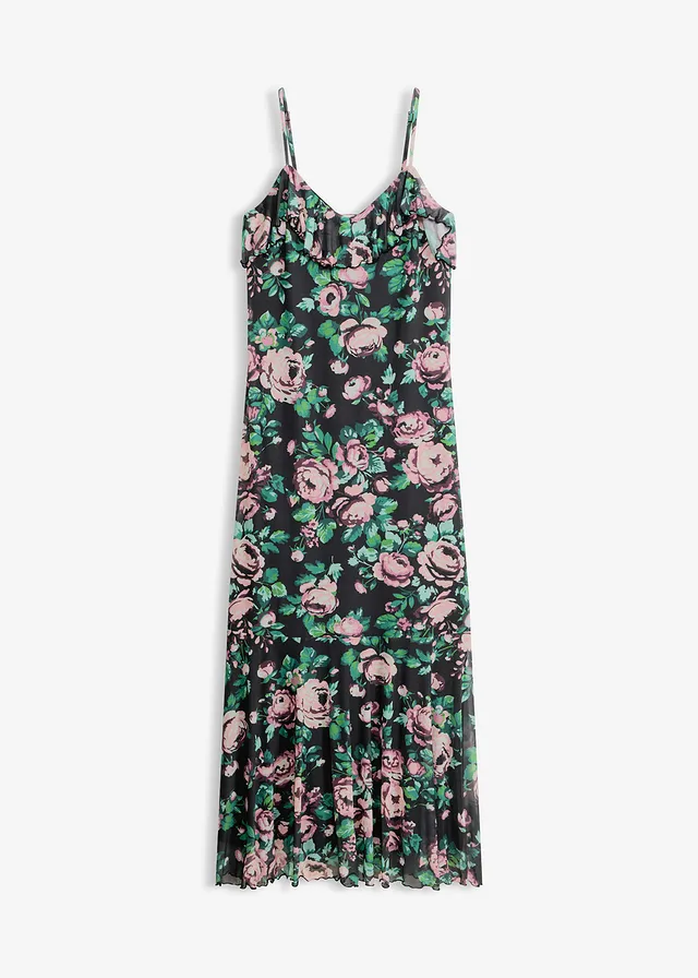 Rochie cu bretele, din mesh moale