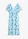 Robe midi en mesh doux, Couleur: bleu floral