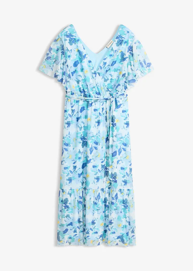 Midi jurk van zachte mesh