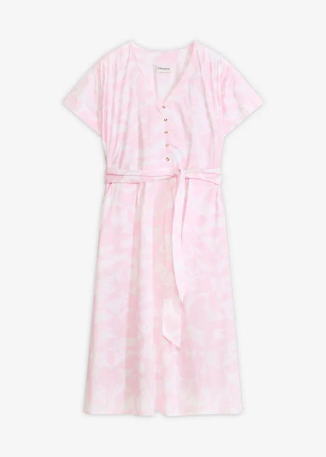 Rochie midi • roz-cristal/alb floral • magazin bonprix