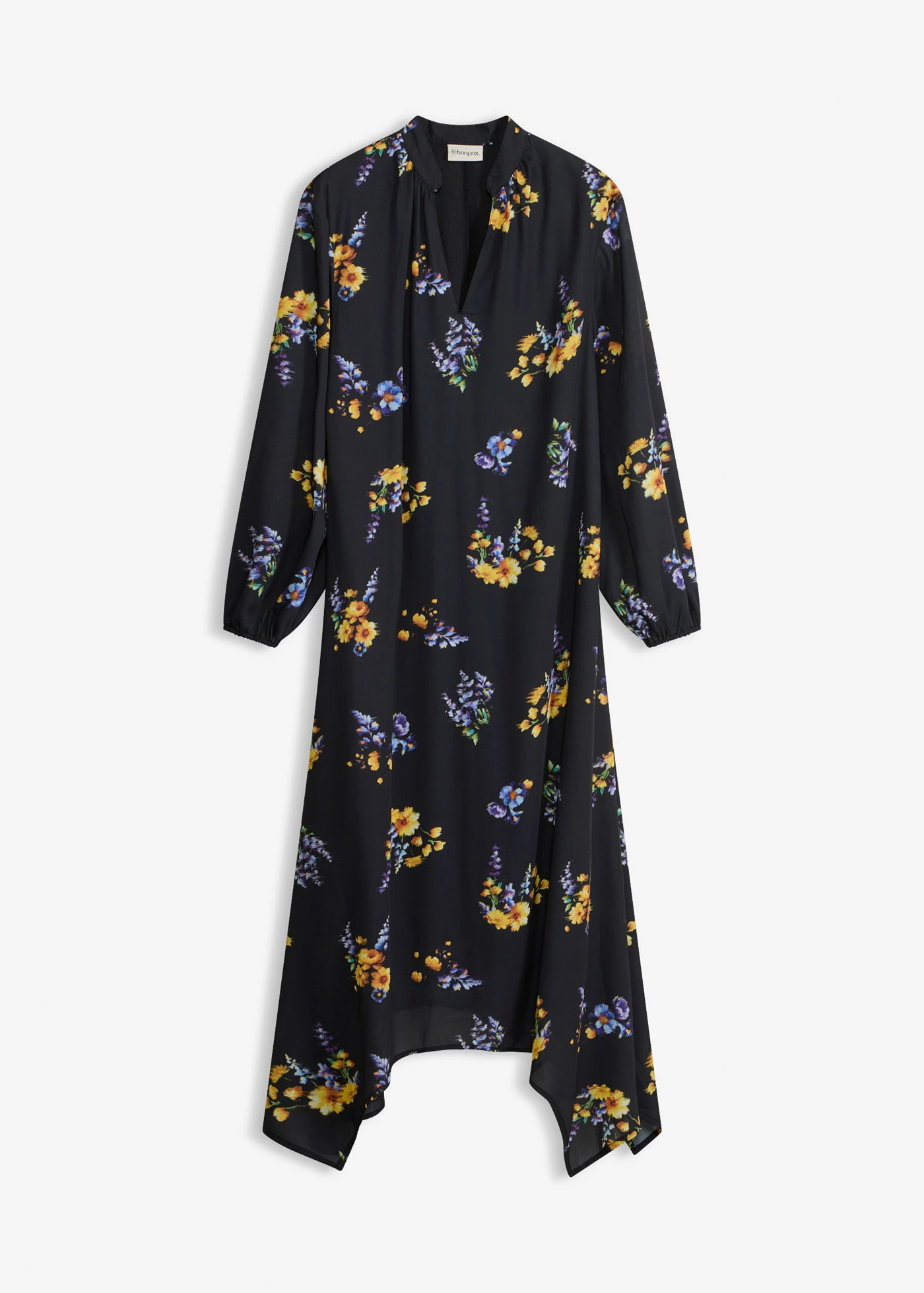 Sifon ruha • fekete/virágmintás • bonprix áruház