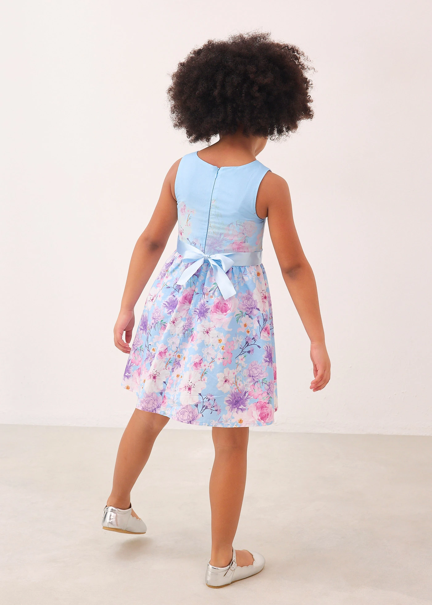 Jurk in A-lijn • lichtblauw gebloemd • bonprix online shop