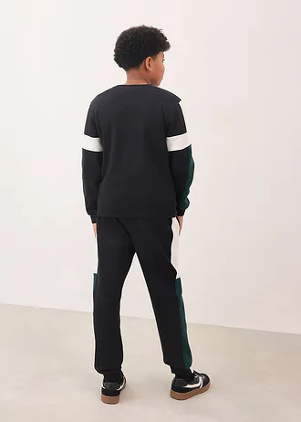 Joggingpak van puur biologisch katoen, Kleur: zwart