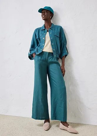 Kšiltovka z čistého lnu • zelený pepř • bonprix obchod