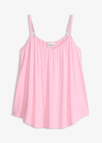 Top met spaghettibandjes van soepele viscose • roze • bonprix online shop