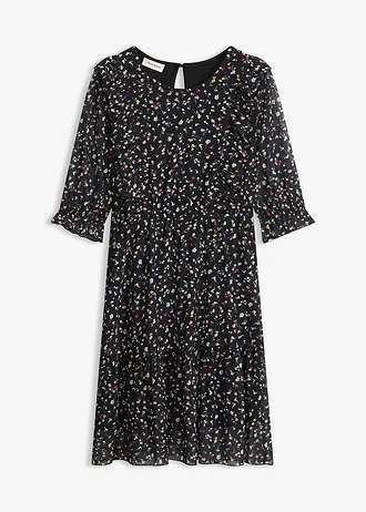 Jersey jurk van fijne mesh