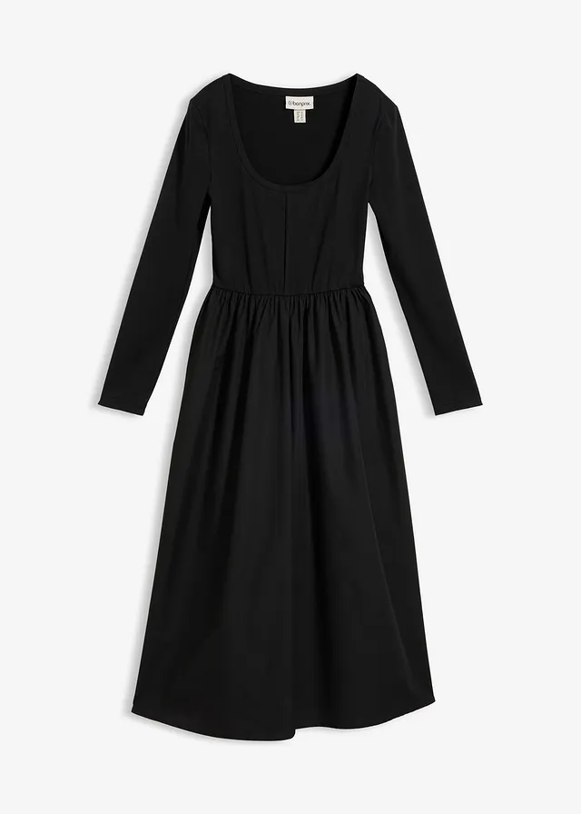 Robe midi, Couleur: noir