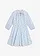 Robe courte 100% coton, Couleur: bleu clair-blanc rayé