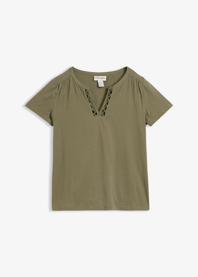 Shirt met decoratieve halslijn