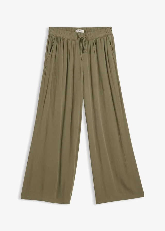 Pantalon large en viscose fluide