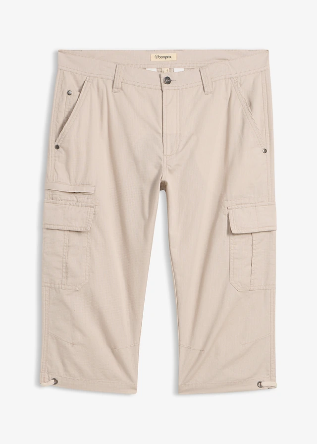 Lange cargo bermuda van katoen, regular fit