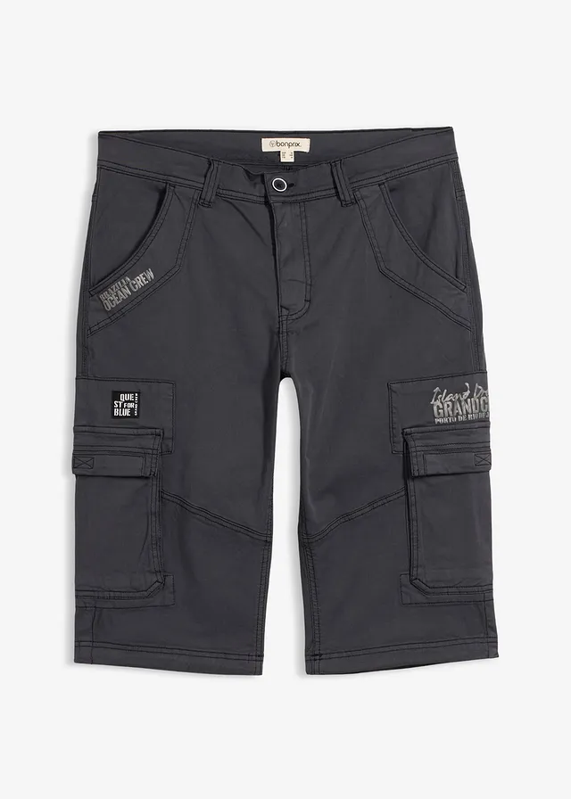 Bermuda long et regular avec poches cargo