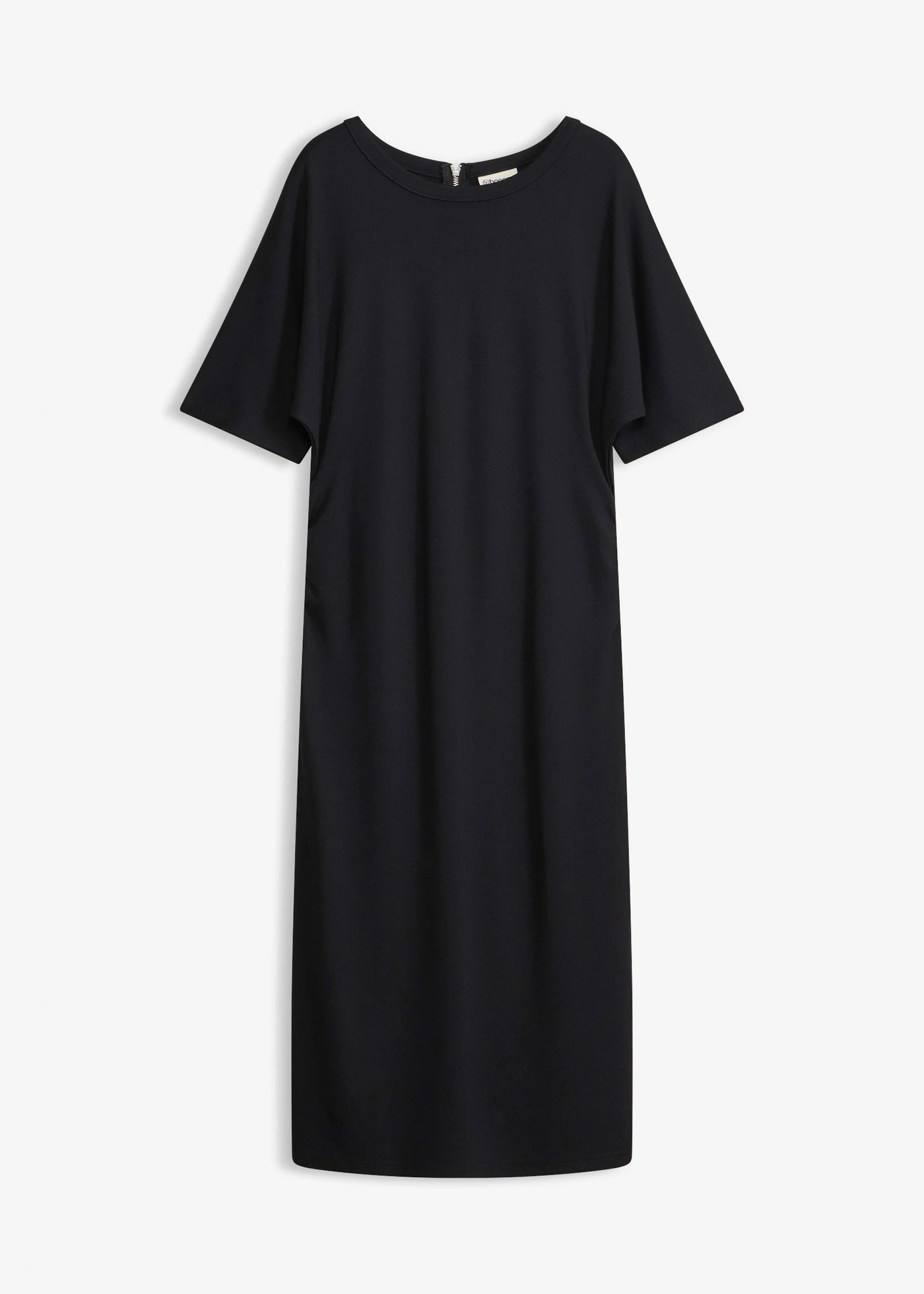 Midi jurk van comfortabel Punto di Roma • zwart • bonprix online shop