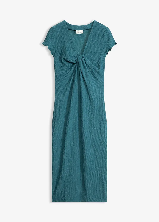 Robe en jersey de crêpe texturé