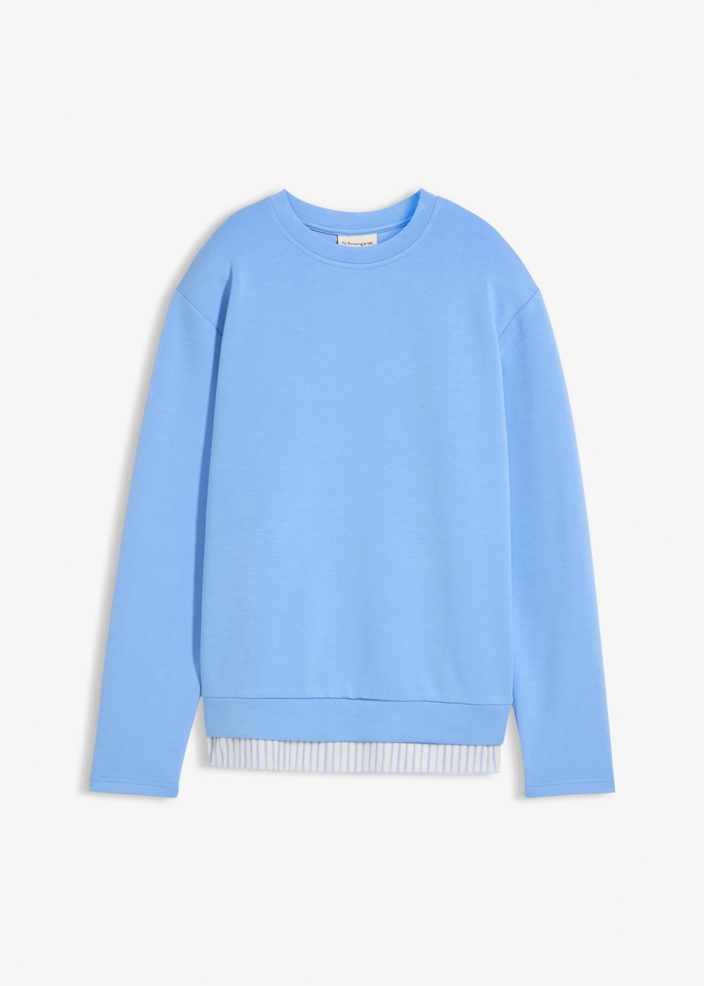 Scuba sweater met viscose • middenblauw/wolwit • bonprix online shop