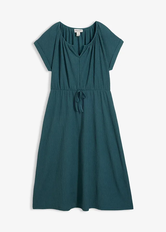 Robe en matière texturée • vert poivre • Boutique bonprix