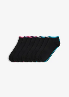 Lot de 8 paires de socquettes • noir-coloré • Boutique bonprix