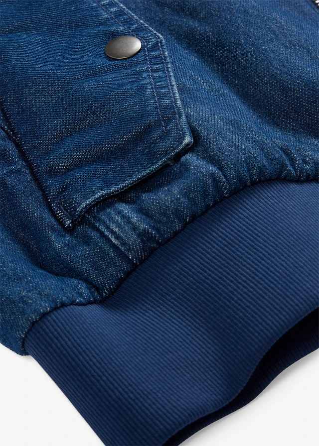 Farmerdzseki tiszta pamutból • sötétkék denim • bonprix áruház