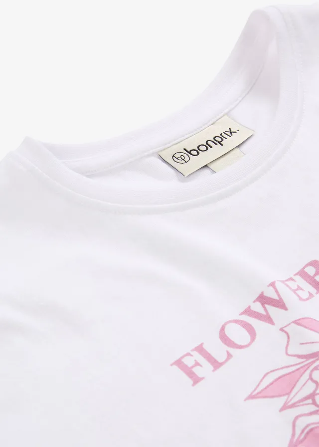 T-shirt 100% coton • blanc floral • product-page.page-title-suffix