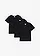 T-shirt van puur biologisch katoen (set van 3), Kleur: zwart