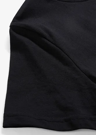 T-shirt van puur biologisch katoen (set van 3), Kleur: zwart