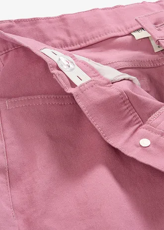 Pantalon twill cropped en coton extensible • mauve • Boutique bonprix