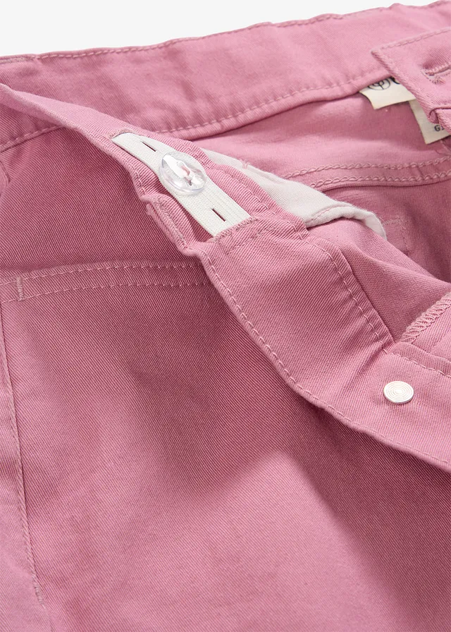 Cropped twill broek van een elastische katoenmix • mauve • product-page.page-title-suffix