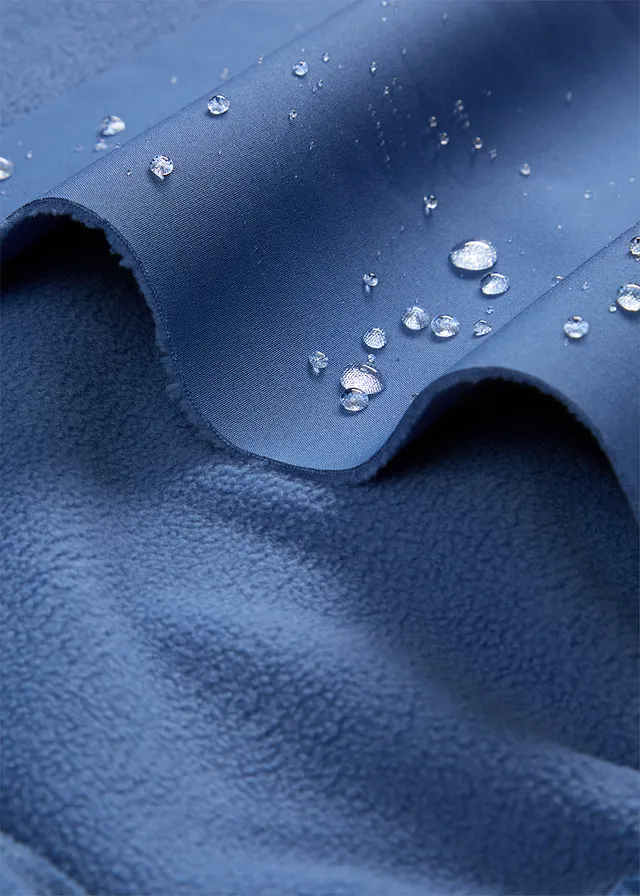 Waterafstotende softshell jas met capuchon, Kleur: lichtindigo