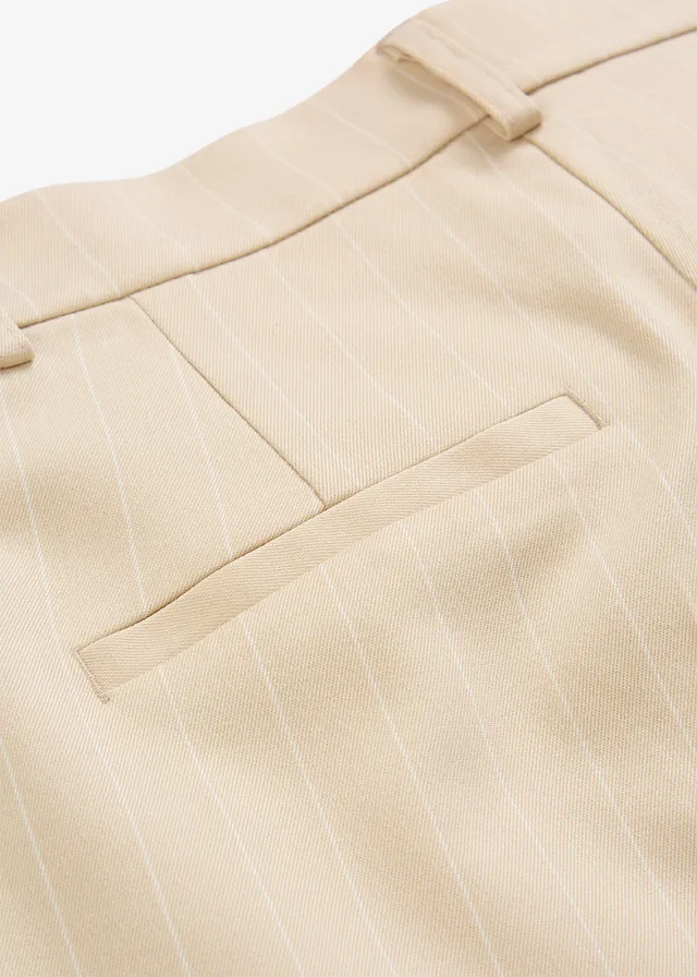 Marlene Dietrich broek met strepen • lichtsand/wit gestreept • product-page.page-title-suffix