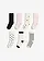 Lot de 7 paires de chaussettes coton, Couleur: beige + noir + rose clair