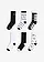 Lot de 6 paires de chaussettes, Couleur: noir-blanc motif