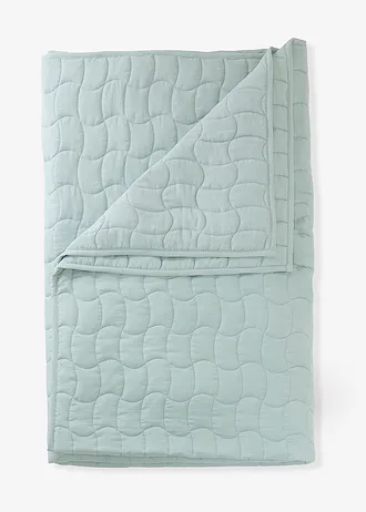 Sprei met moderne stiksels, Kleur: lichtgroen