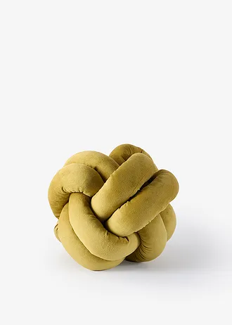 Coussin nœud déco, Couleur: jaune moutarde
