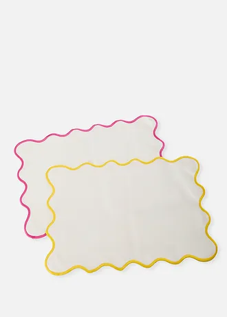 Placemats met golvende rand (set van 2)