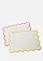 Placemats met golvende rand (set van 2), Kleur: wit-roze-wit-geel
