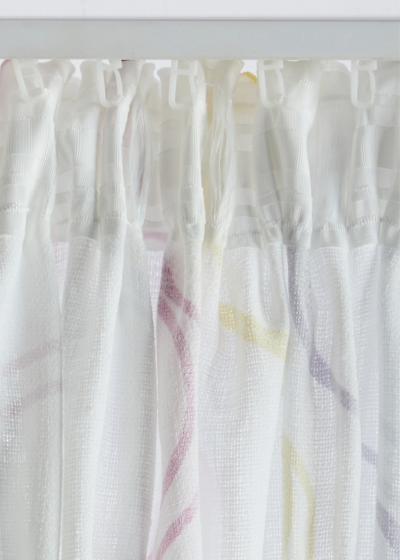 Zasłona ze wzorem w fale (1 szt.) • kolorowo-biały • sklep bonprix