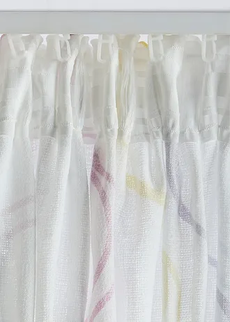 Gordijn met golvenprint (1 stuk) • meerkleurig wit • bonprix online shop