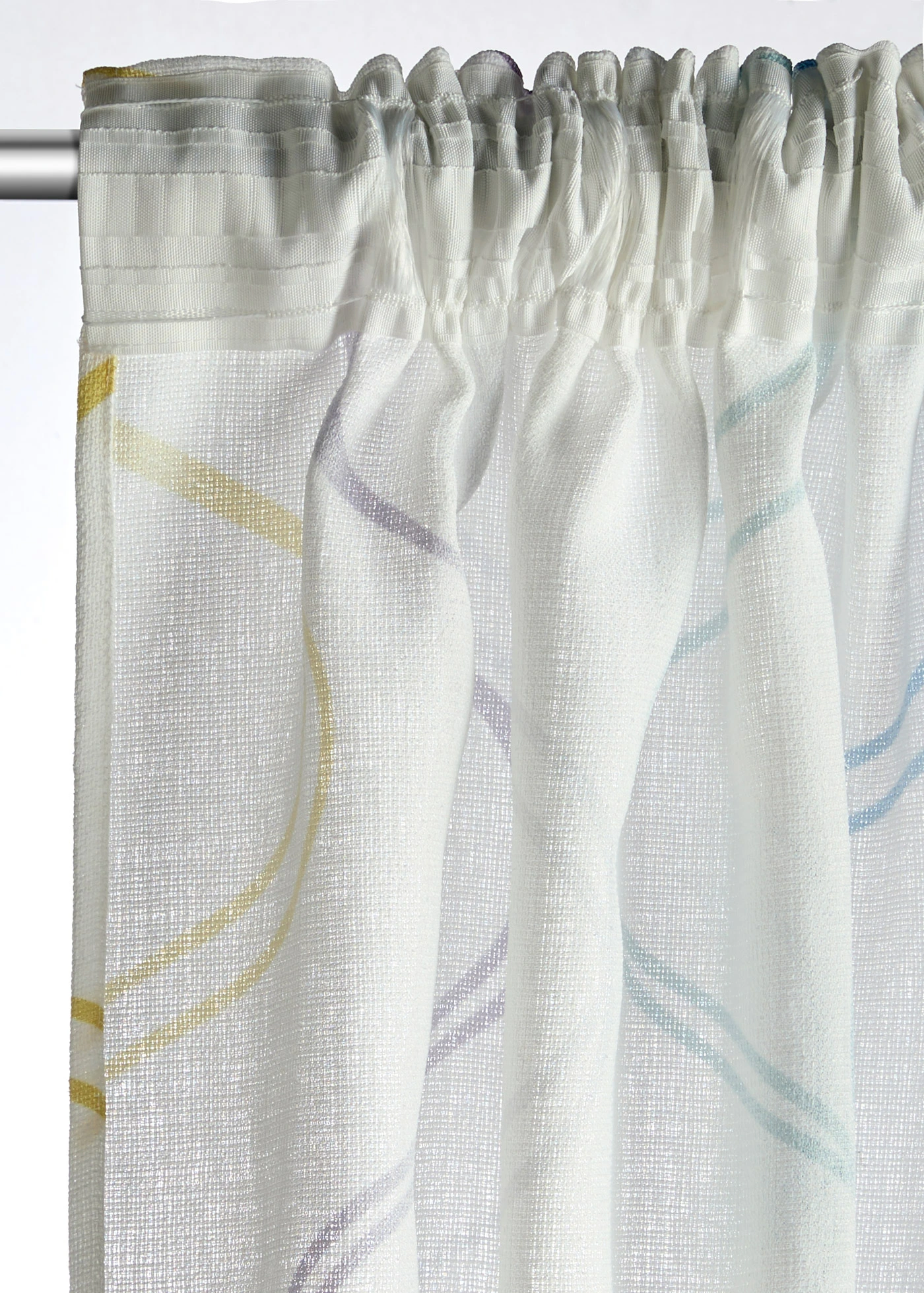 Gordijn met golvenprint (1 stuk) • meerkleurig wit • bonprix online shop